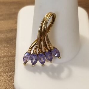 10K Gold Tanzanite Pendant